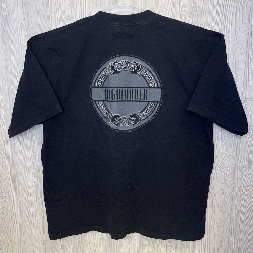 Vintage HIGHLANDER T-shirt Black Size 3XL Official Product Made in USA 90s